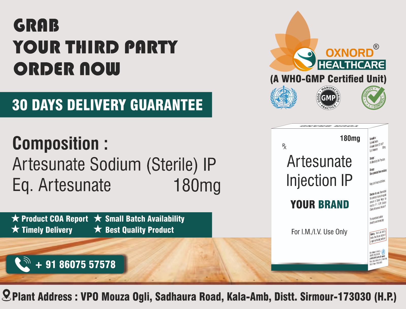 ARTESUNATE INJECTION 180MG